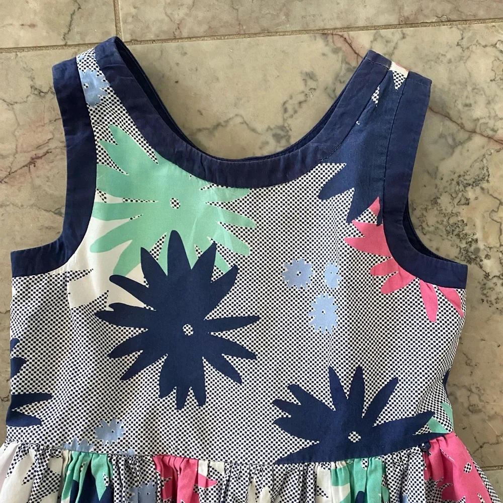 Gymboree Floral Kids Dress - Blue, Pink, White Size 5 Great Condition
